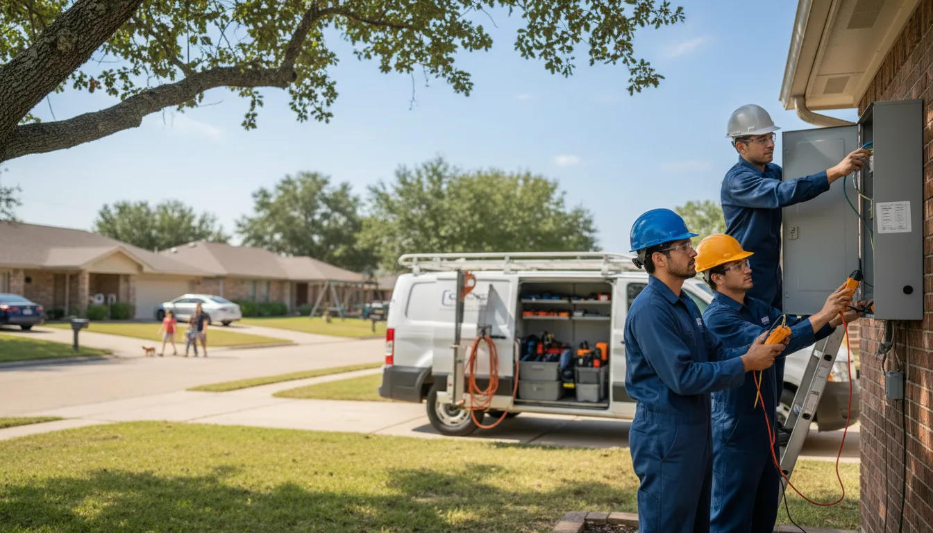 Certified electrician providing emergency electrical services in Utopia, TX